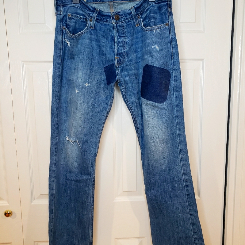 Hollister distressed patch jeans
